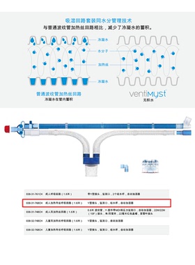 富利凯flexicare一次性使用呼吸回路套装单加热管路增温加湿化罐