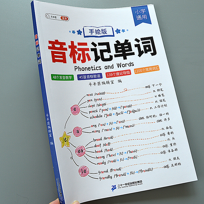 趣味学48个音标记单词思维导图小学英语词汇自然拼读背单词发音节