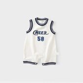 宝宝篮球服连体衣婴儿外出洋气潮服1岁宝宝衣服可爱超萌哈衣背心