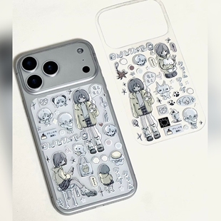 打底素材适用iPhone17Pro手机壳苹果16promax创意15卡膜14内衬13 xsmax