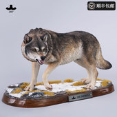 JXK 6冰原狼周边模型野狼灰狼手办GK摆件配兵人偶仿真玩具雕像