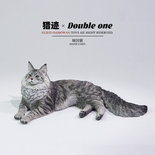 缅因猫模型摆件手办玩具工艺品