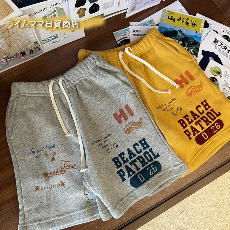 日系DD风2025新款儿童短裤五分裤