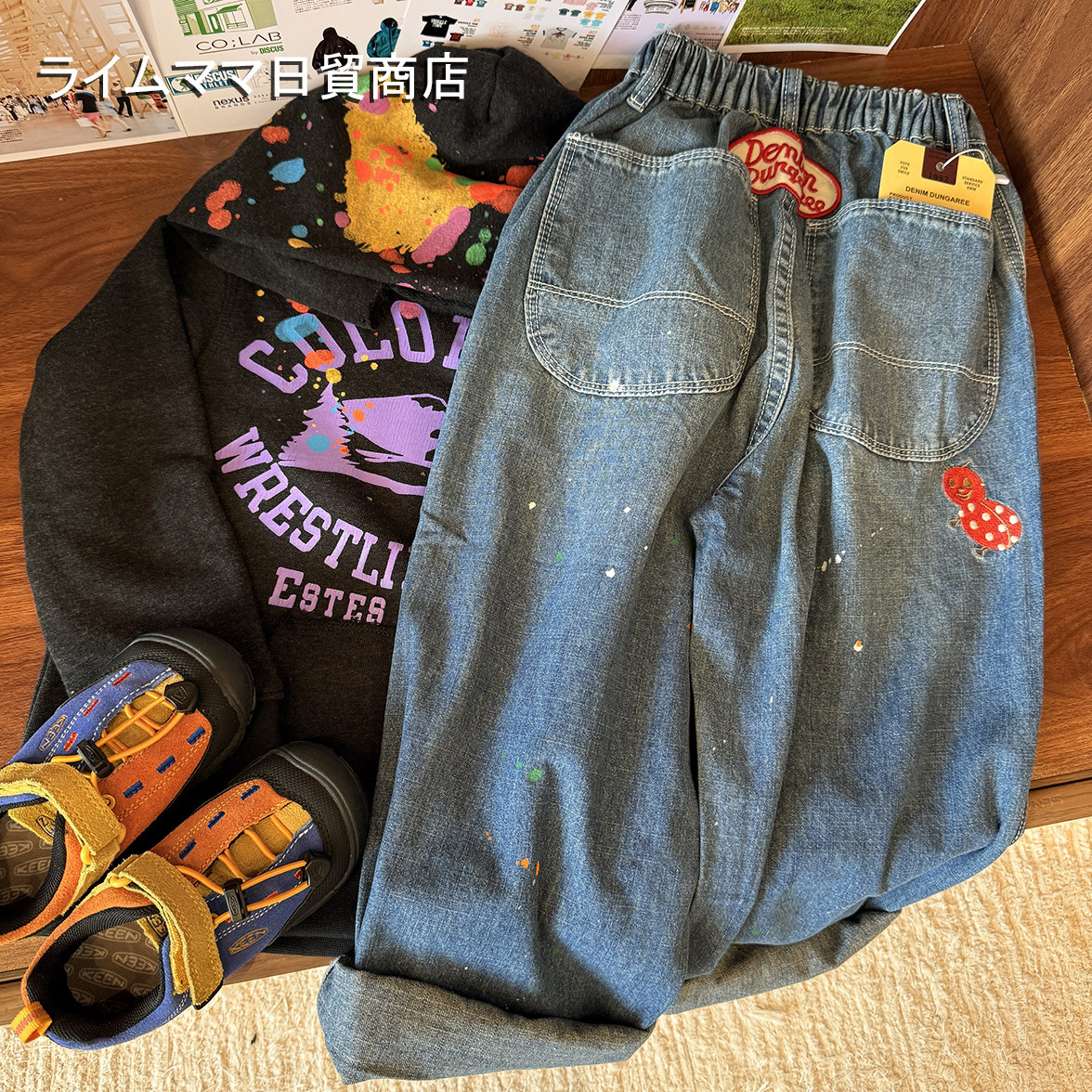 日系中古风DD童装儿童刺绣徽章图案小瓢虫泼墨口袋直筒牛仔裤蓝色,童装/婴儿装/亲子装,裤子,淘宝优惠券,粉丝福利购,淘宝优惠卷