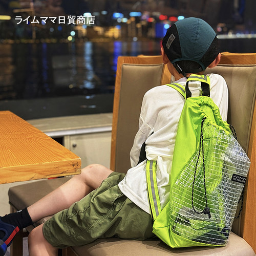 日系2025新荧光绿儿童书包