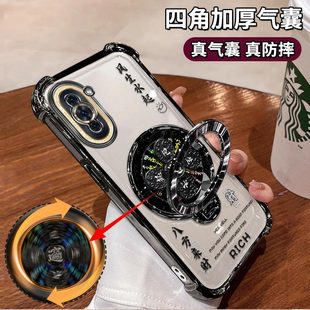 适用华为nova10手机壳风生水起电镀四角防摔NOVA10PRO高级感简约气囊Nova10解压陀螺支架新款保护套