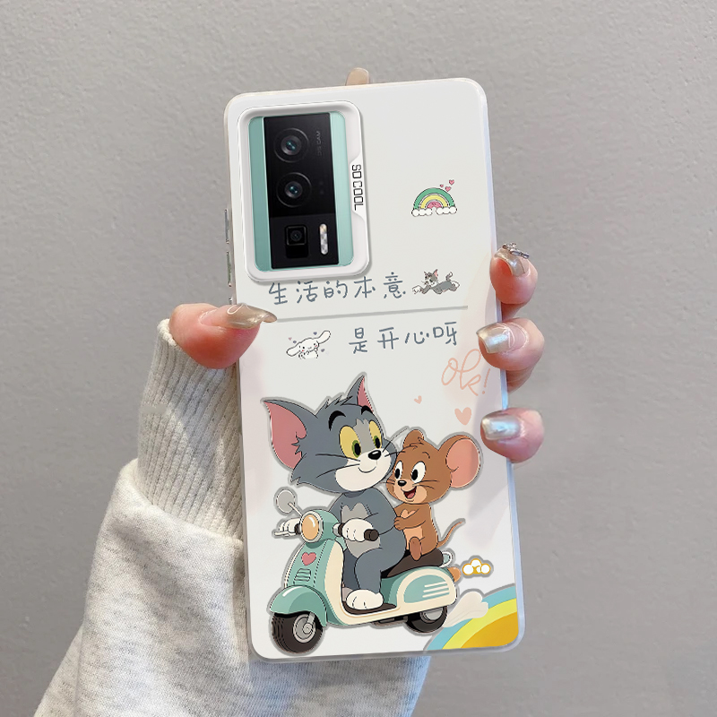 红米K70Pro手机壳猫鼠开心摩托