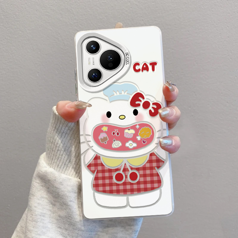 华为p70格子衣KT大口磨砂彩银