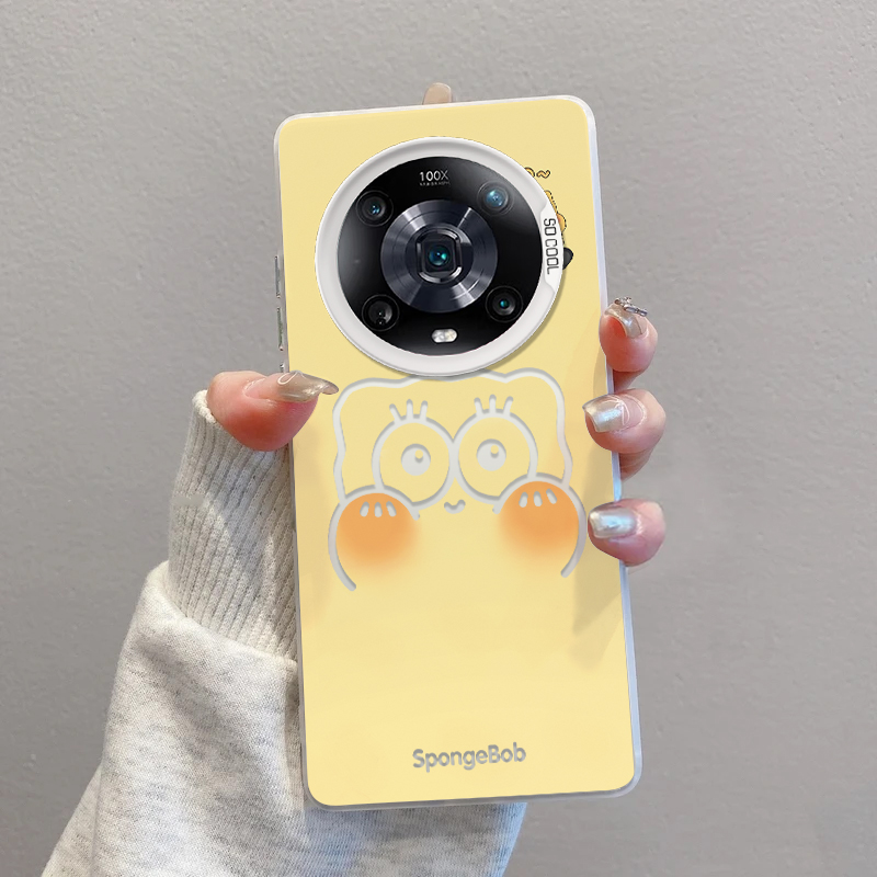 荣耀Magic3大脸海绵宝宝磨砂彩银