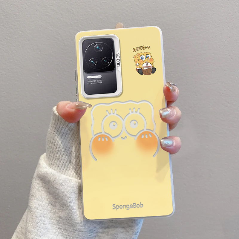 红米K50大脸海绵宝宝磨砂彩银