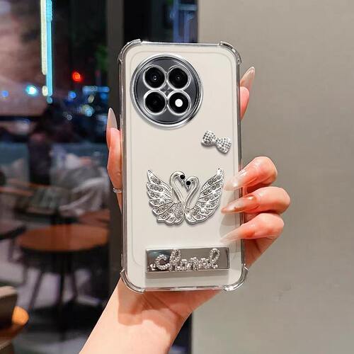 一加ACE5Pro闪钻天鹅手机壳