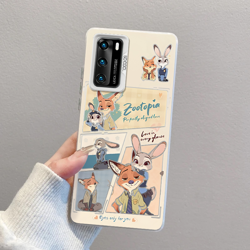 华为p40手机壳尼克和朱迪漫画