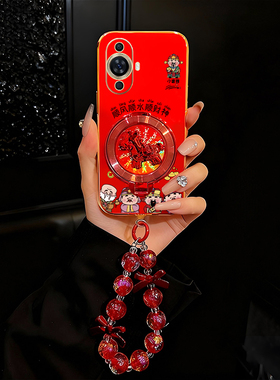 顺风顺水顺财神适用华为Nova11手机壳11SE电镀硅胶防摔软壳Nova11Pro全包镜头创意简约新款保护套