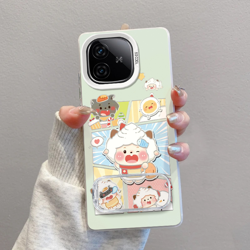 iqooz9手机壳可爱插画懒洋洋