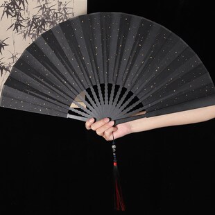 十寸金属折扇防身扇子合金扇骨古风唐装汉服装饰功夫扇直销