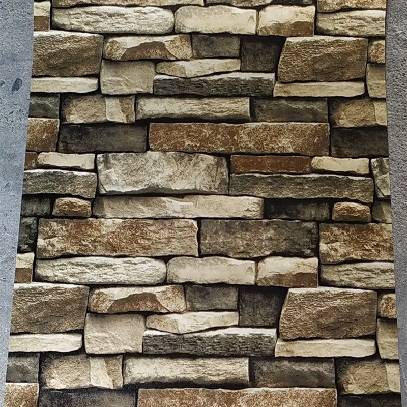 自粘墙纸墙砖自贴壁纸背胶防砖复古竹子 电视背胶墙翻新60宽米