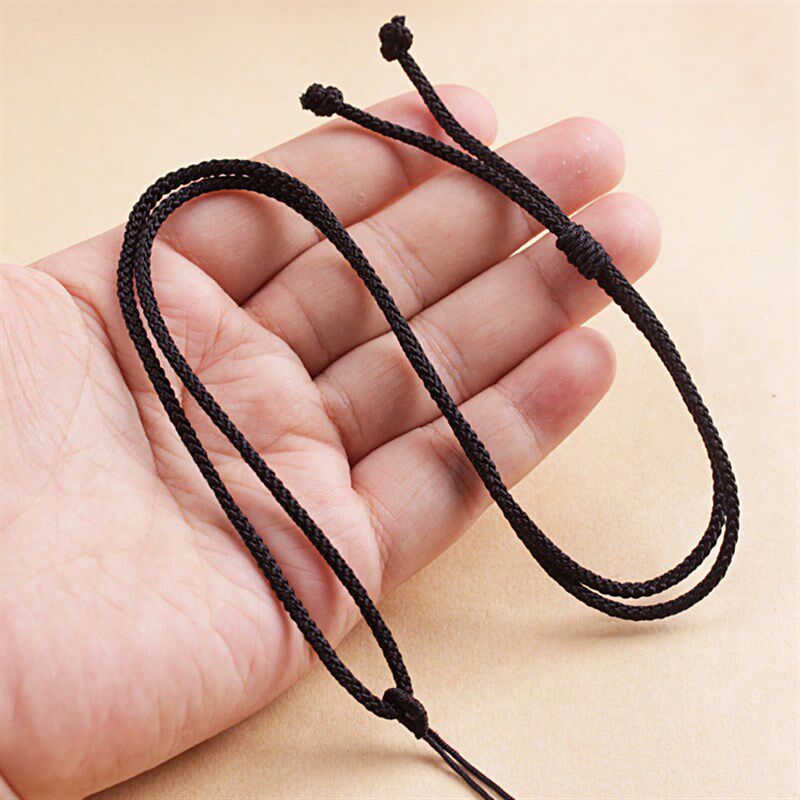 细款简约素雅项链绳创意手工编织挂绳挂坠翡翠玉器吊坠红绳子