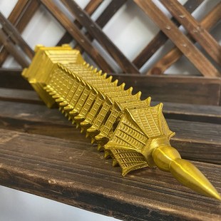 纯铜文昌塔摆件13层十三层黄铜全铜文昌塔书桌办公桌 六面带字