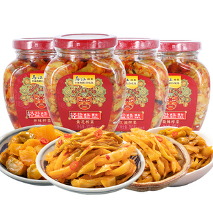 烏江重慶紅油榨菜300g 開味下飯菜輕鹽咸菜早餐腌制微辣榨菜 罐裝