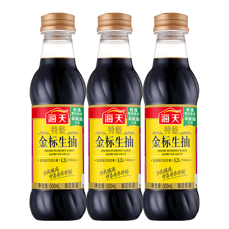 海天特级金标生抽酱油500ml/瓶家用厨房炒菜提鲜点蘸凉拌日常调味,粮油调味/速食/干货/烘焙,酱油,淘宝优惠券,粉丝福利购,淘宝优惠卷
