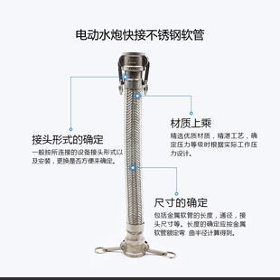 洒水车电动洒水炮配件推杆电机不锈钢旋转底座旋转电机钢丝管接头