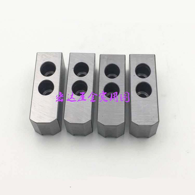 液压卡盘四爪二爪数控车床液压爪脚油压生爪 5 6寸 8寸 10寸 12寸