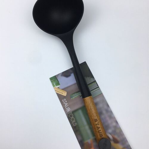 staub珐宝木柄矽胶厨房配件煎铲牛排夹油刷汤勺刮刀分餐勺
