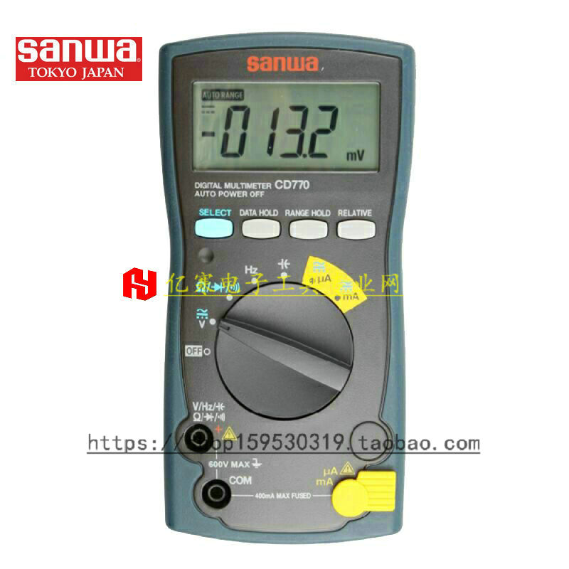 日本Sanwa三和CD770数字万用表高精度数显多用表电阻电容测量表