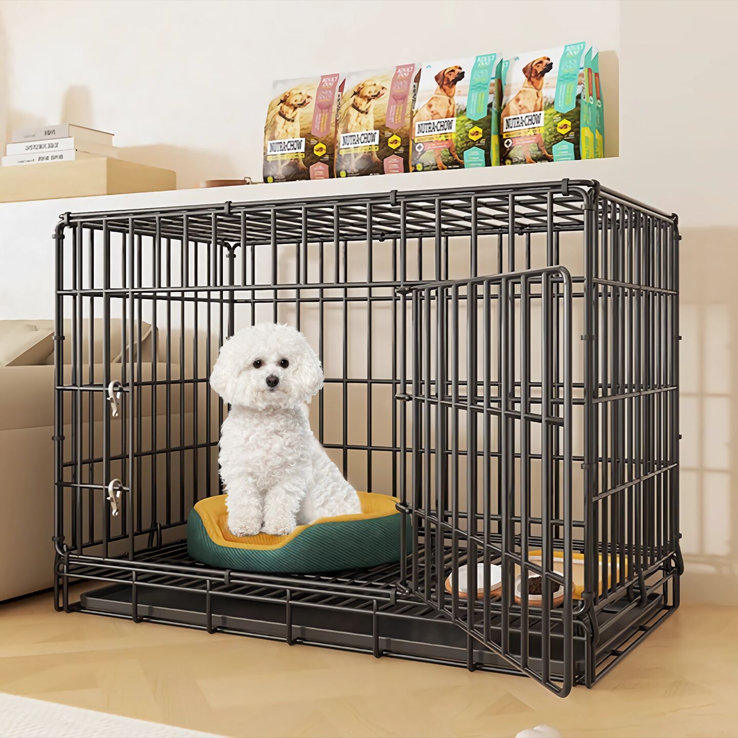 狗笼子中小型犬室内带厕所柯基泰迪比熊专用宠物免安装折叠狗笼