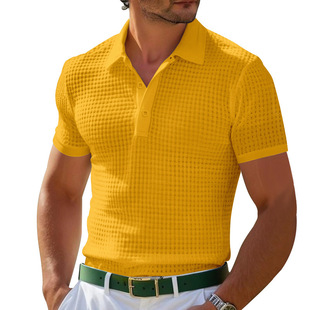 Waffle Polo 2026夏季POLO衫纽扣华夫格男士运动马球衫