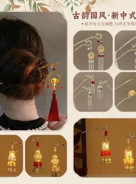 Christmas luminous lantern hairpin headpiece圣诞发饰品女