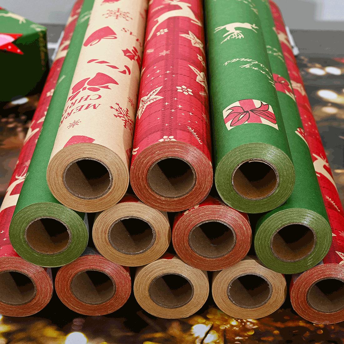 Christmas wrapping paper long roll large size 10 meters 5