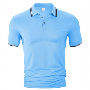 Mens Polo Tee 短袖男士polo衫夏季宽松透气翻领广告衫T恤