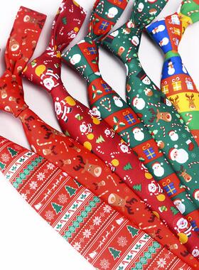 Christmas Tie Printed Santa Claus Gift圣诞麋鹿圣诞礼物领带