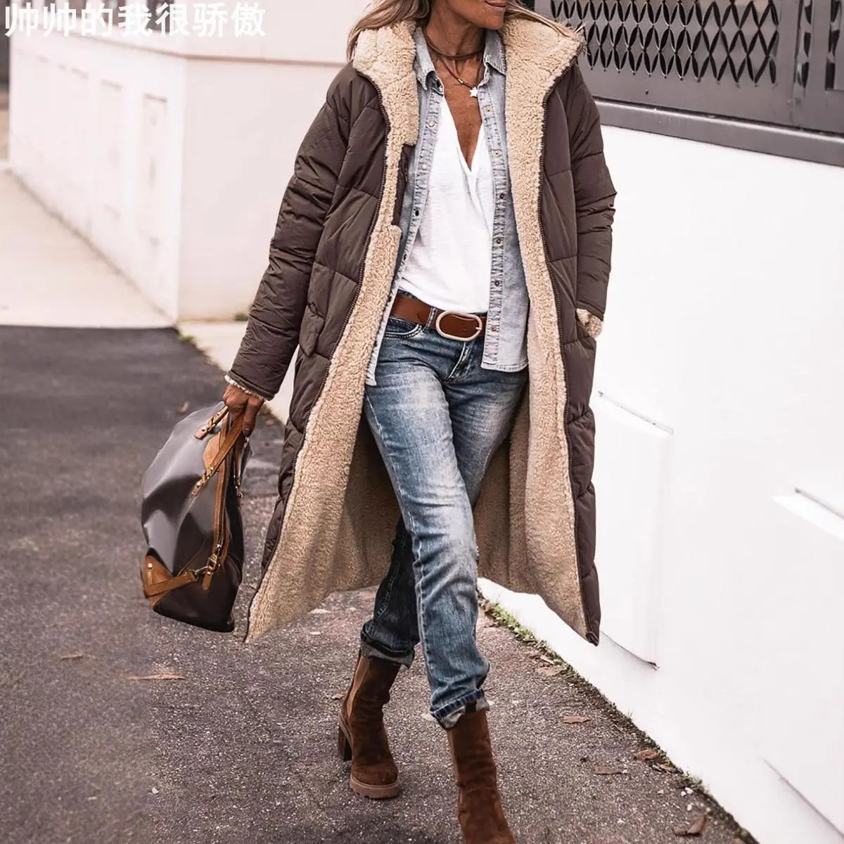 Solid-colorhoodedfleecejacket