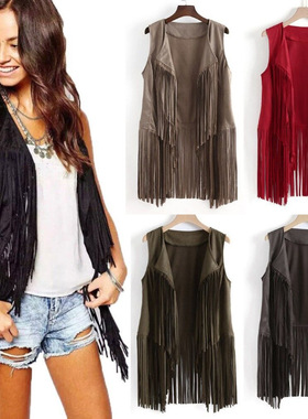 Women's loose vest, solid color, fashion trend马甲女宽松