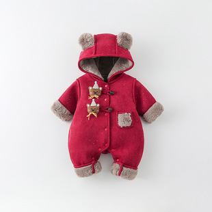 Baby clothes winter baby warm one-piece clothes保暖连体衣