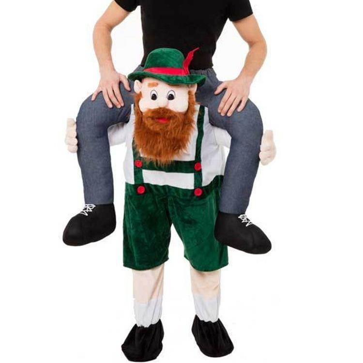 Fake leg pants bearded prank pantsChristmas uniform恶搞裤子