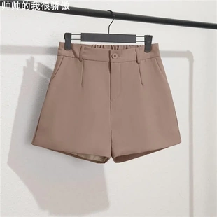 Khaki Shorts and Pants for Women卡其色西装短裤女黑色阔腿西裤