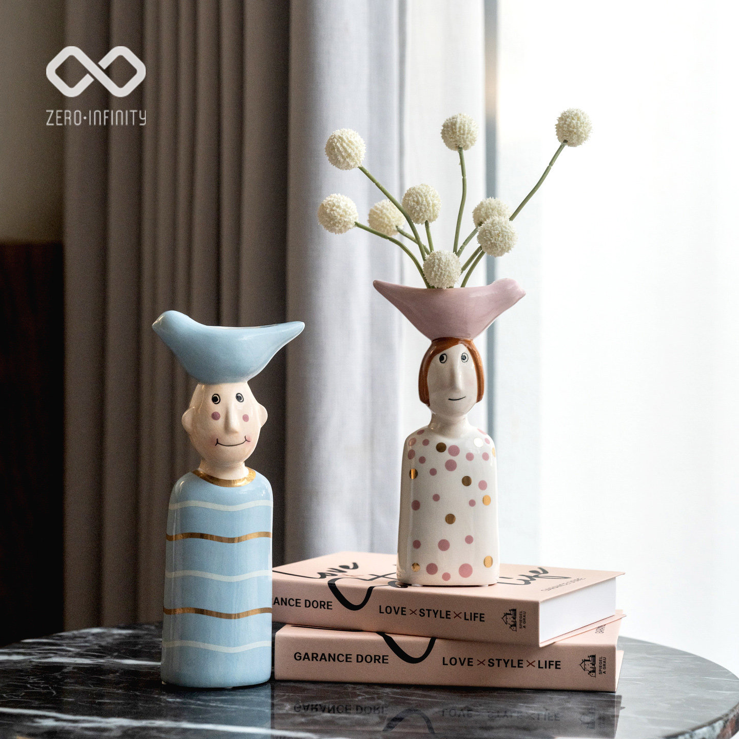 简约陶瓷花瓶摆件客厅玄关卧室