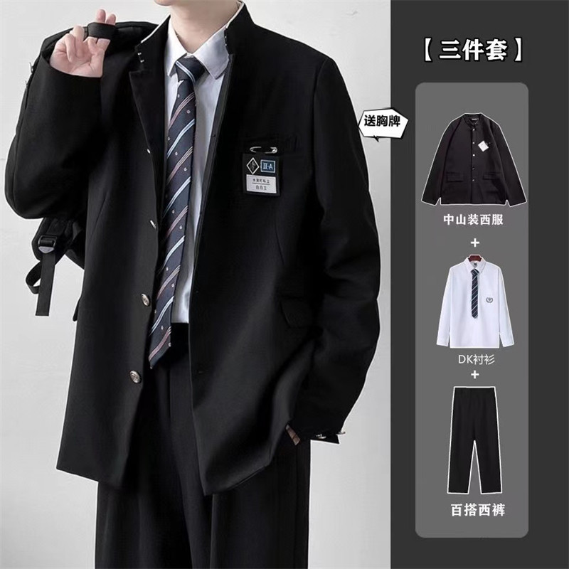 日系高校DK制服男生套装学院风图片