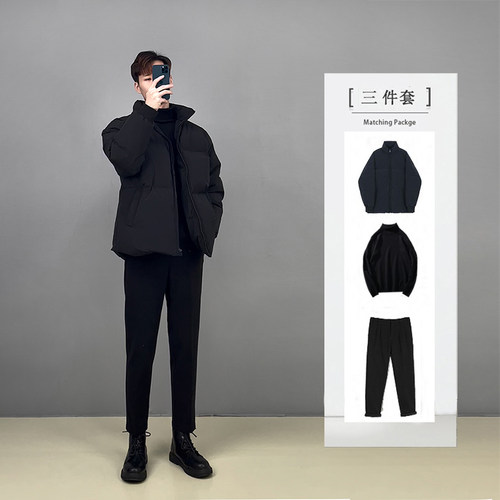 加厚冬季轻熟风棉衣三件套