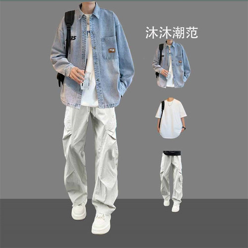 牛仔外套男春秋季长袖潮流夹克