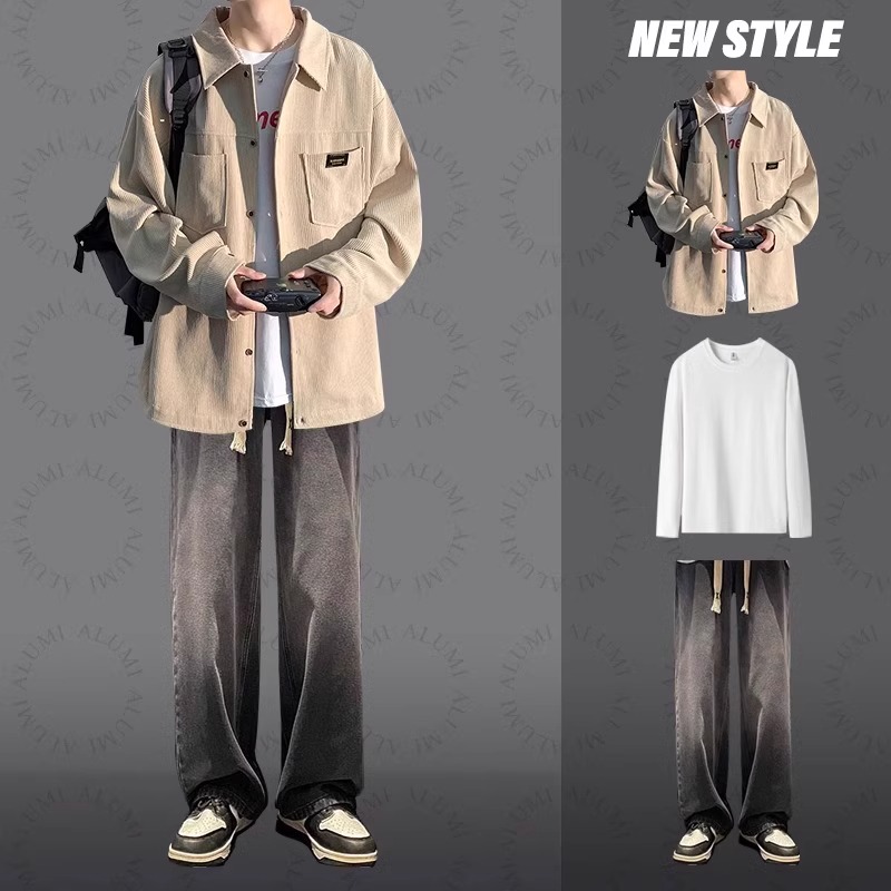 三件套衬衫一套搭配春秋季青少年