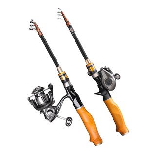 新款伸缩路亚竿直柄全套便携远投海竿收缩振出式水滴轮钓鱼路亚杆