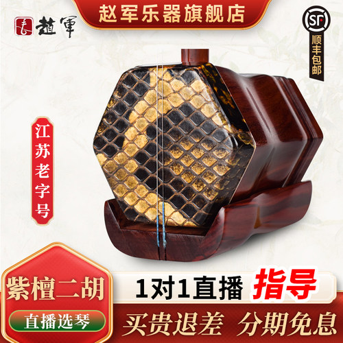 赵军小叶紫檀二胡乐器专业演奏