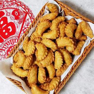 广东潮汕特产特色小吃黄金酥饺 手工制作新鲜油香酥脆饺包邮200克