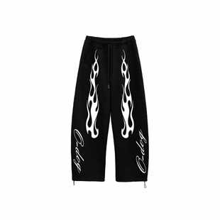 O-DOG 火焰字母卫裤 简约限定百搭舞蹈裤子夏天透气男女通款odog