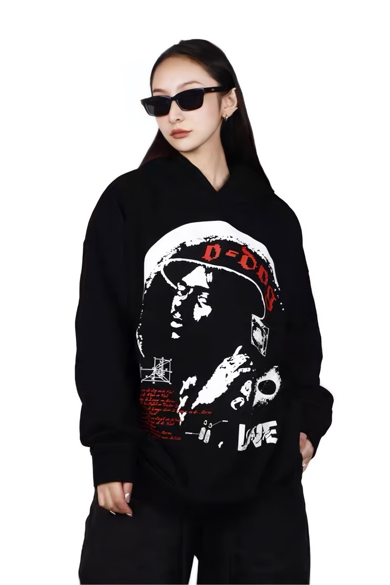 o-dog 月行者卫衣 水洗黑舞者潮流oversiz情侣嘻哈odog美式街头