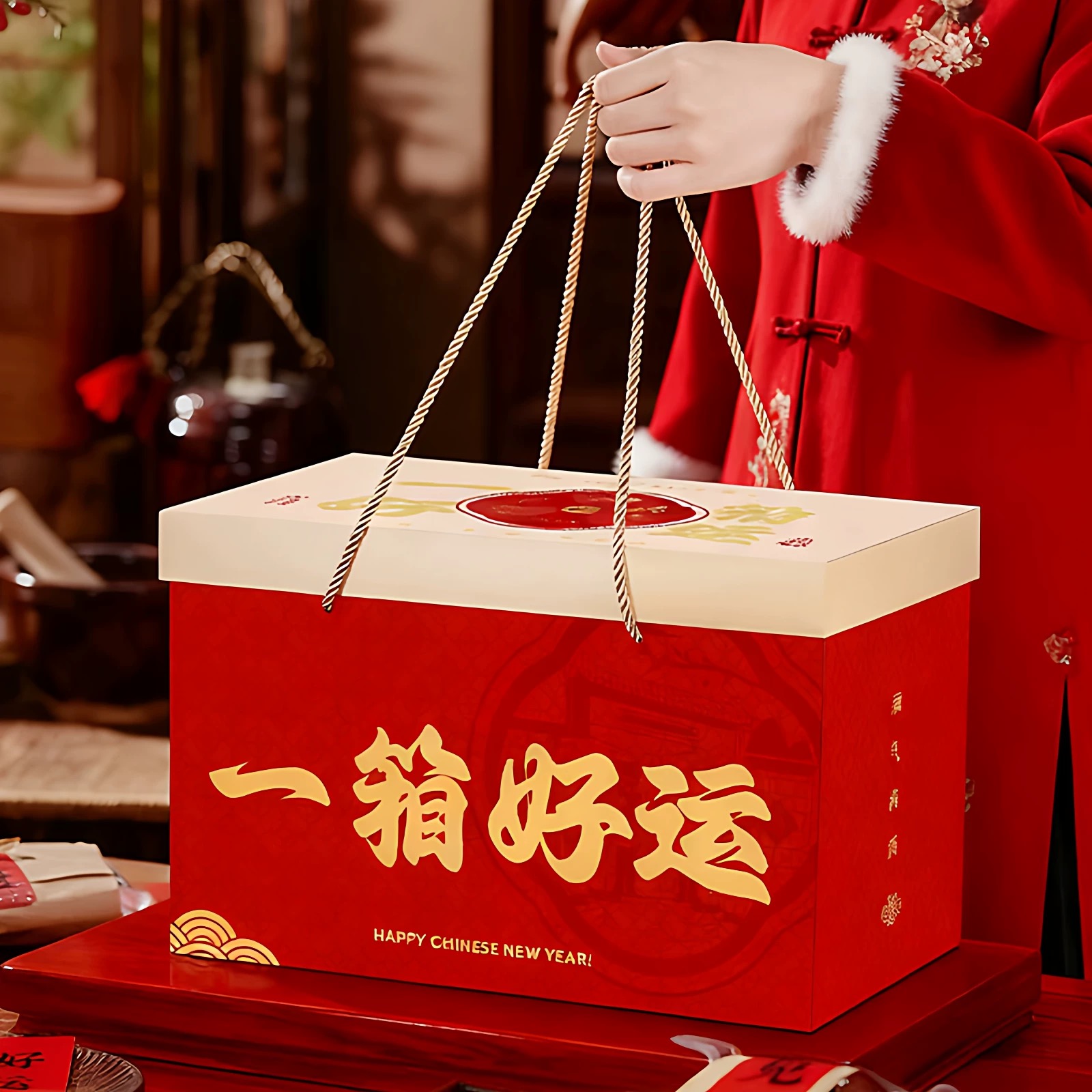 年货特产大容量伴手礼包装盒